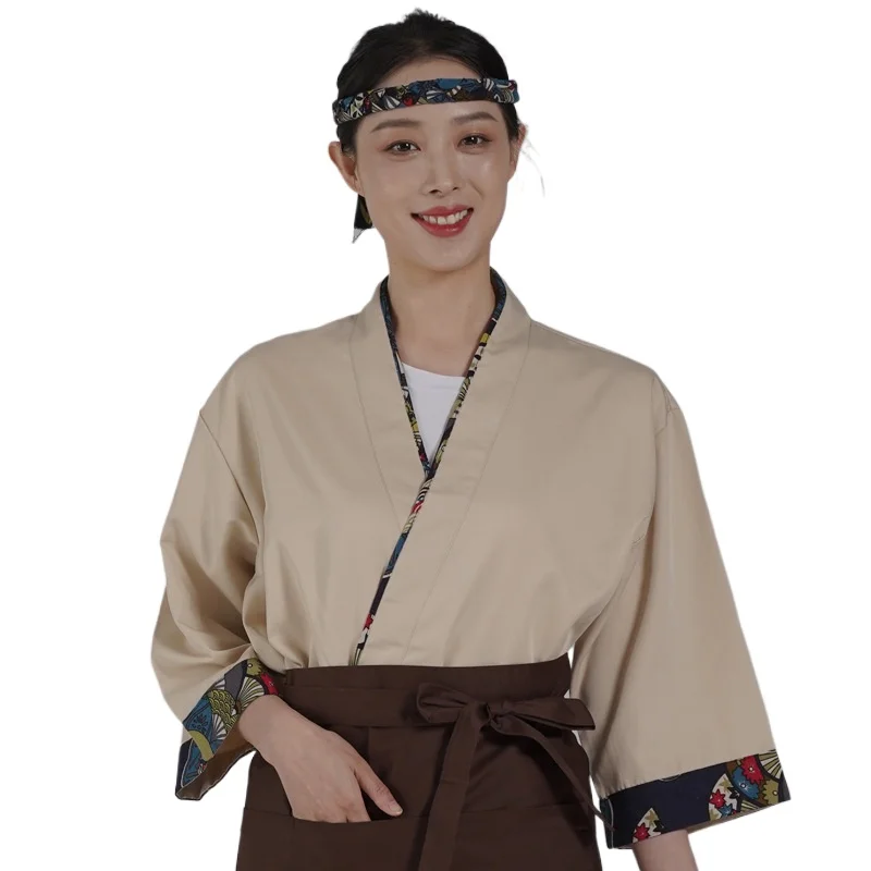 Japanese Cuisine Clothes Sushi Kimono,Korean-style Restaurant Chef Costume Embroidery
