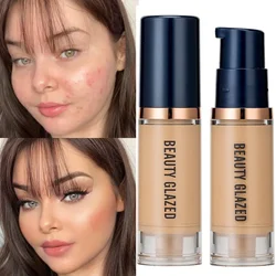 6ml Waterproof Matte Liquid Foundation Cream Smooth Long Wear Oil-Control Face Foundation Full Coverage Concealer Contour Makeup