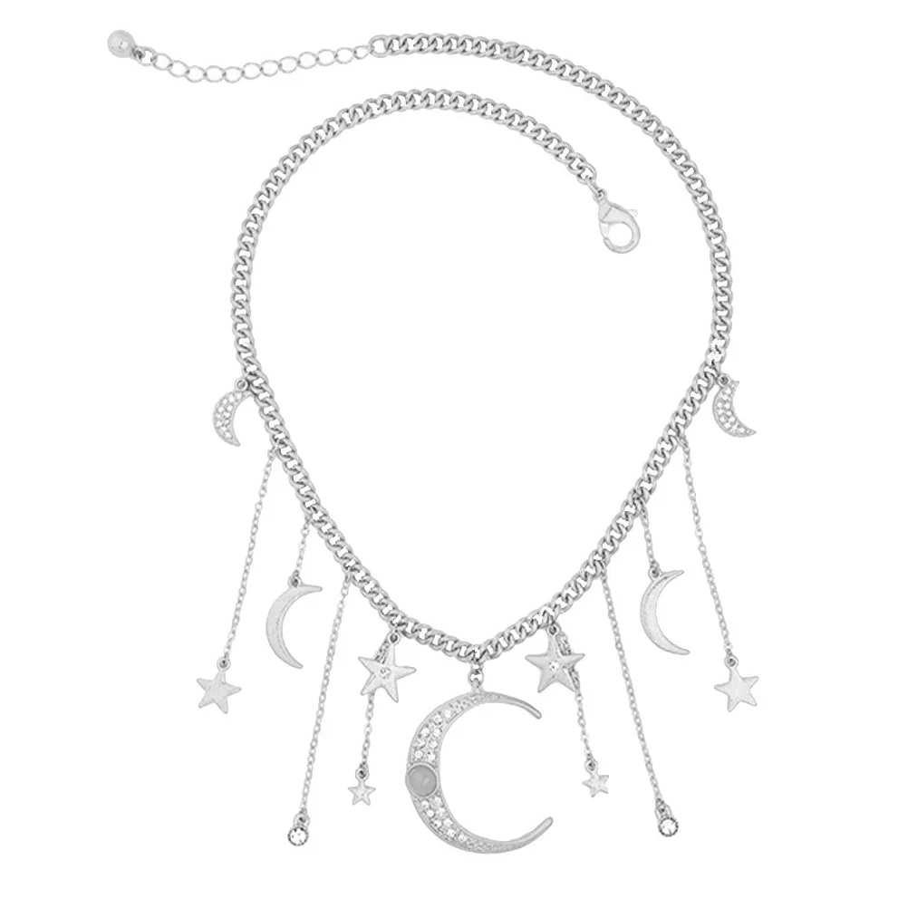 

Star Moon Necklace Chain Lady Jewelry Clavicle Simple Metal Exquisite Girl Fashion Decorate
