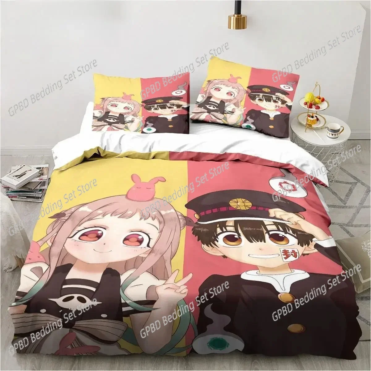 Anime Toilet-Bound Hanako-kun 3D NEW Duvet Cover Pillowcase Bedding Set Adult Boy Girl Bedroom Decoration Single Double Large