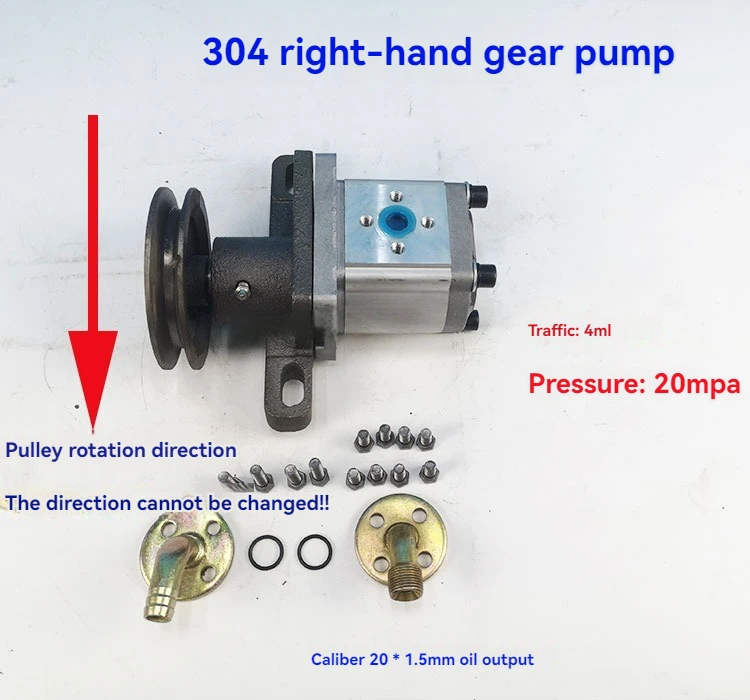 Agricultural vehicles, trucks, and tricycles modified with dump truck hydraulic pump assemblies.