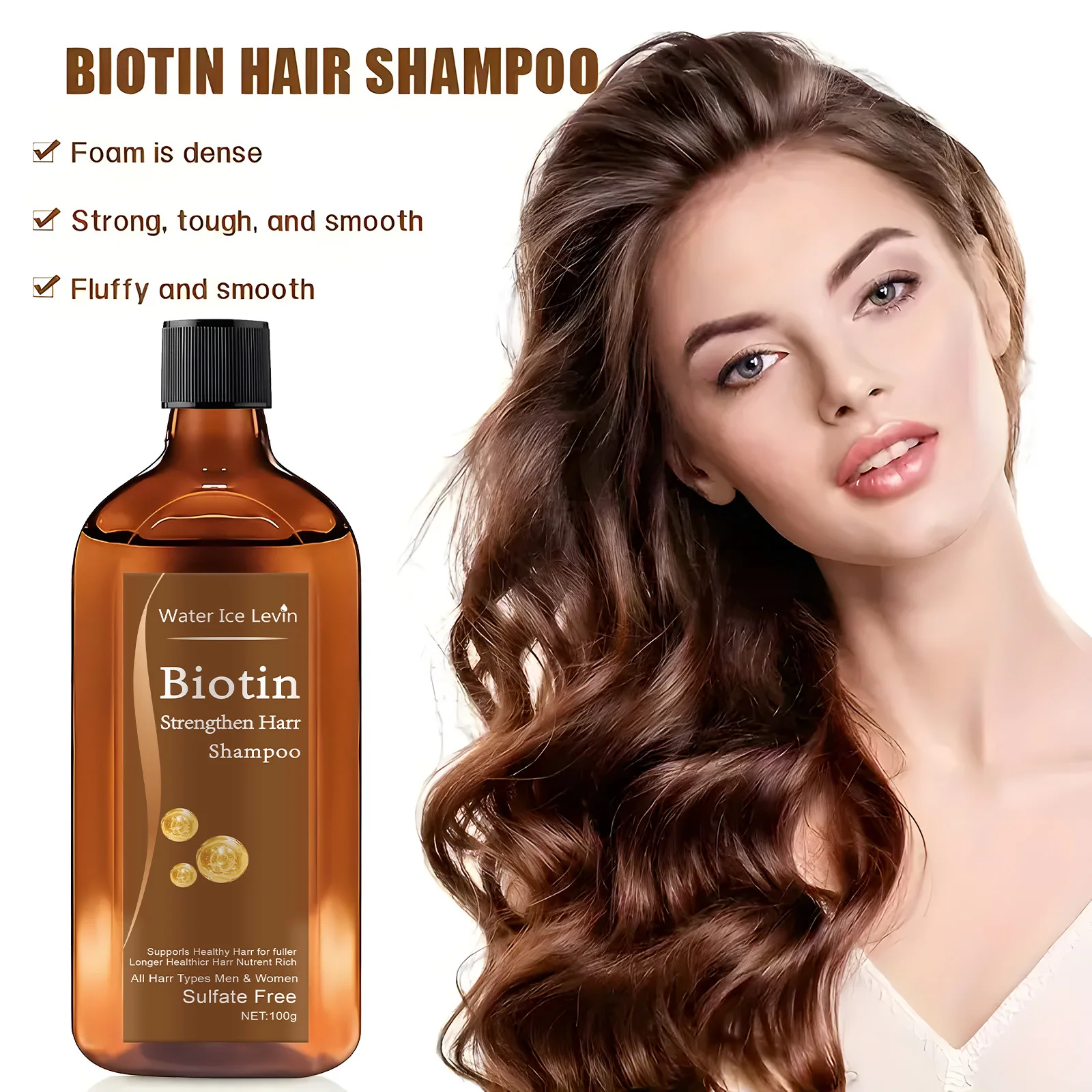 Biotin Shampoo Thickening - Шампунь с биотином Water Ice Levin,