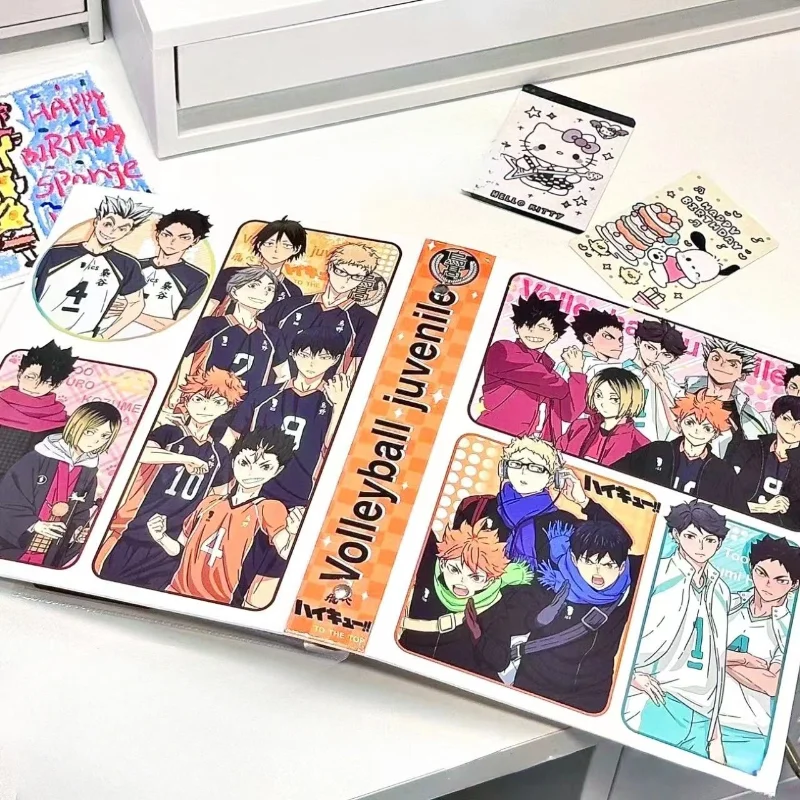 160 Pcs Anime Haikyuu!! Vier Paleis Grid Tobio Kageyama Kaart Album Map Map Map Notebook Game Collectie Geschenken Speelgoed