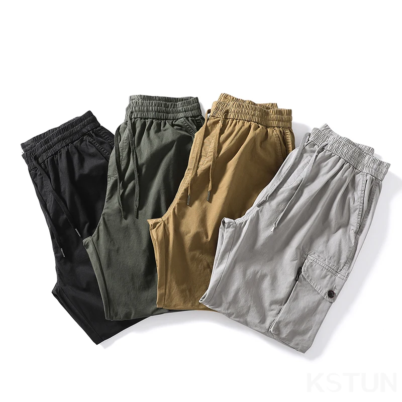 Mens Army Green Loose Pant Joggers Pants Men Cargo Pants Hip Hop Casual Multi-Pockets Sweatpants Male Fashion Trousers Pleated