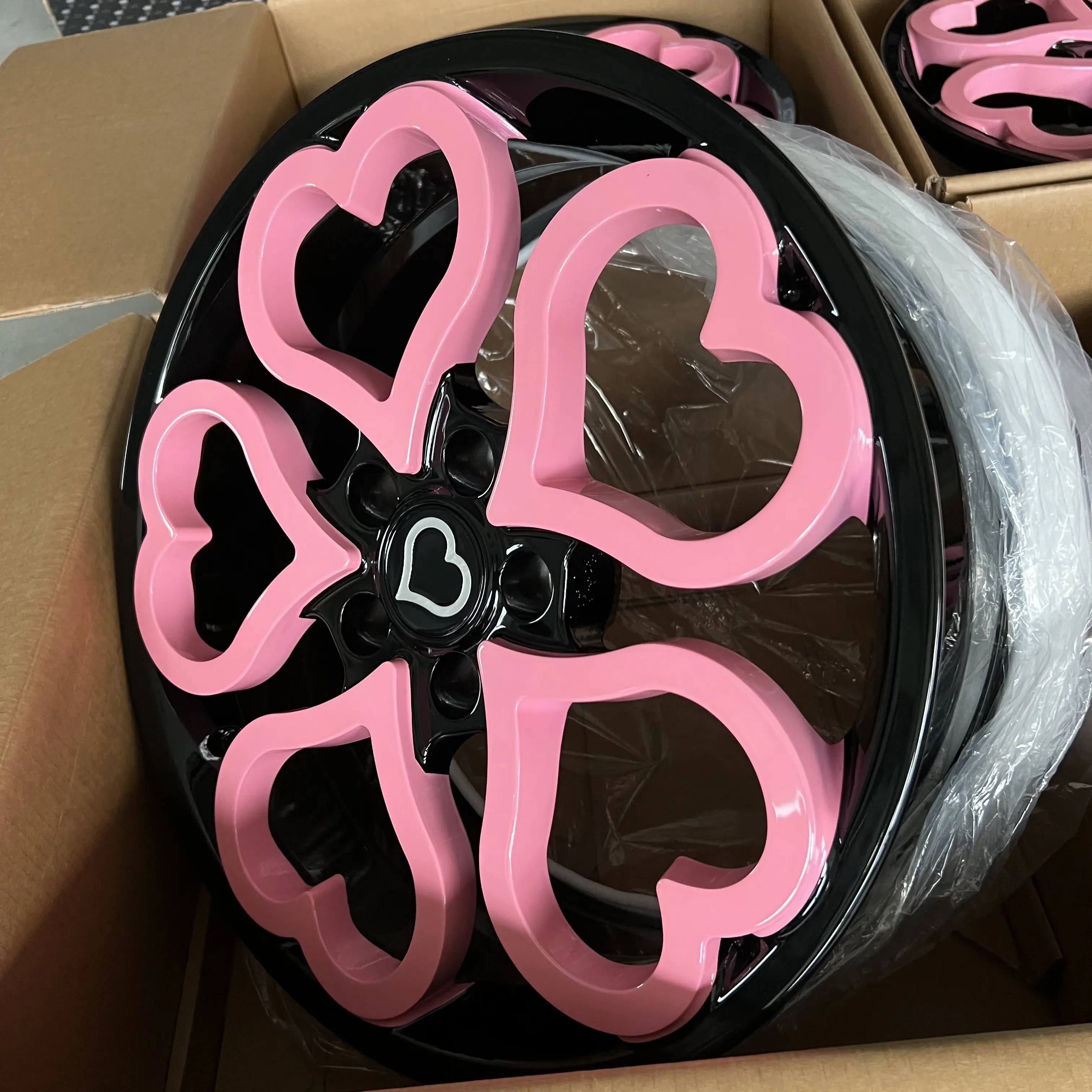 For New Forged Wheel Hub Heart-Shaped Love Pattern Multi-Model Fit 15-24 Inches Aluminium Alloy 100mm 40mm 25mm 98mm 20mm 30mm