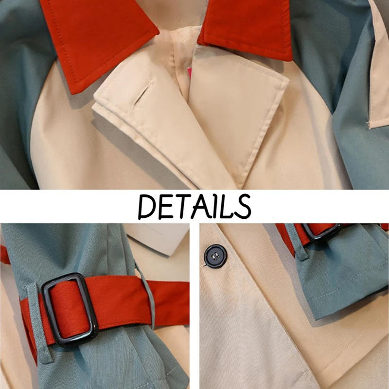 British Style Trench Women New Spring M-4XL Chic Designed Patchwork Vintage Temperament Streetwear All-match Fashion Overcoats