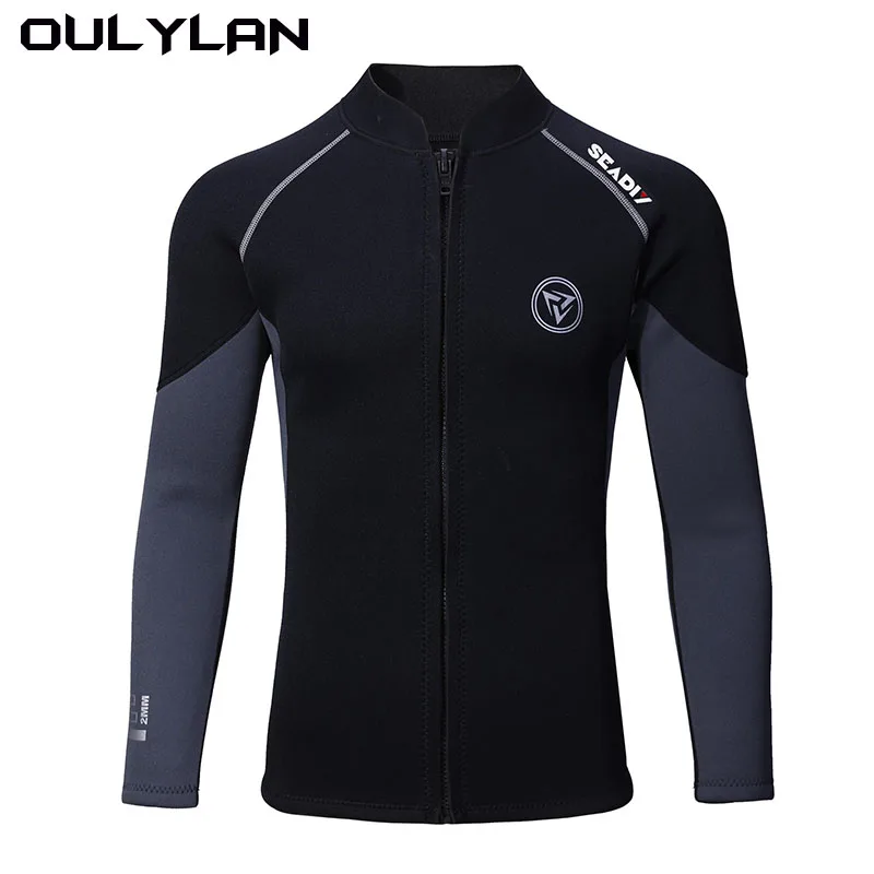 

Oulylan 2/3mm Diving Wetsuit Jackets Pants Men's Long Sleeve Diving Suit Scuba Jump Surfing Snorkeling Wetsuits Spearfishing