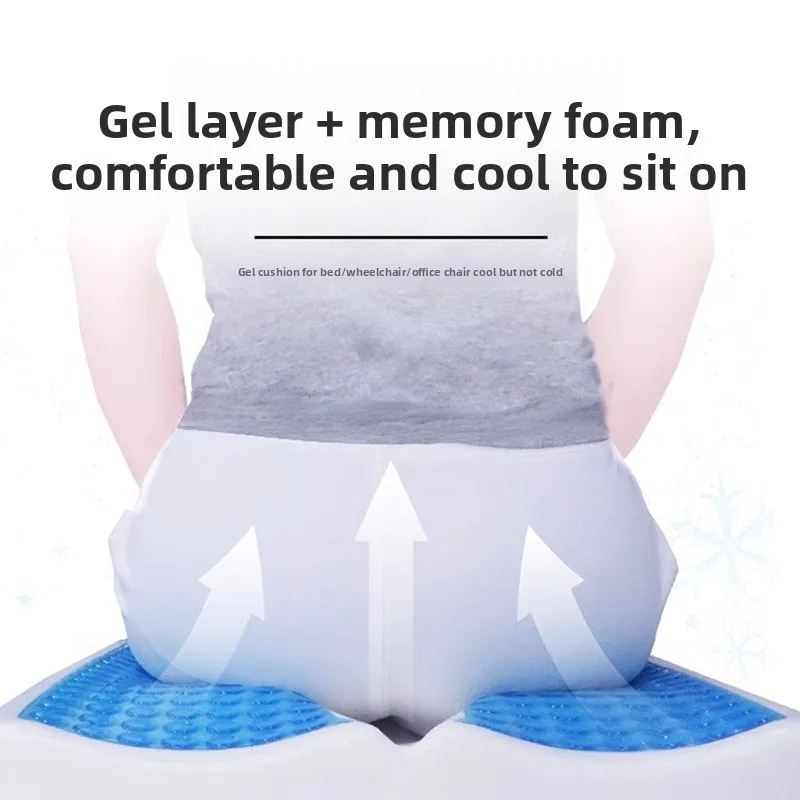 Anti Bedsore Pad Anti Bedsore Cushion Breathe Freely Fiber Material T Shaped Opening Triangular Slope Design Anti Bedsore Pad