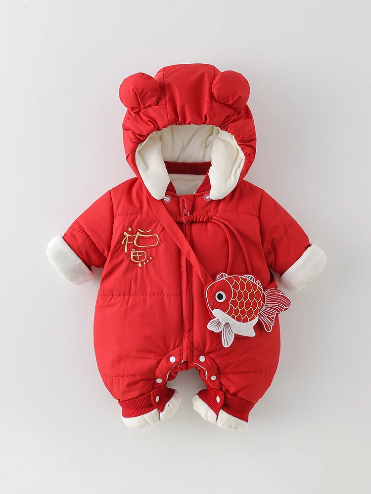 

Thiened Fce Baby Outfit Winter Clothes for Newborns Toddler Year Old Birthday Par Clothes Korean Sle Polyester