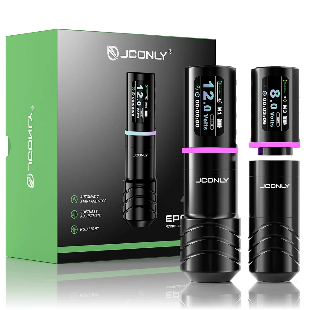 

JCONLY Epoch R4 Беспроводная ручка для тату-машины 3,5/4,2/5,0 мм штрихи Беспроводная ручка для татуировки с 2 батареями для татуировщиков