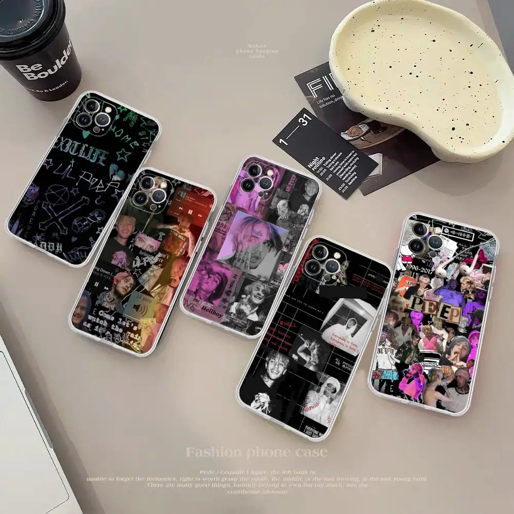 Rapper L-Lil P-Peep Phone Case For iPhone 15 14 13 12 Mini 11 Pro XS Max X XR SE 6 7 8 Plus Soft Silicone Cover