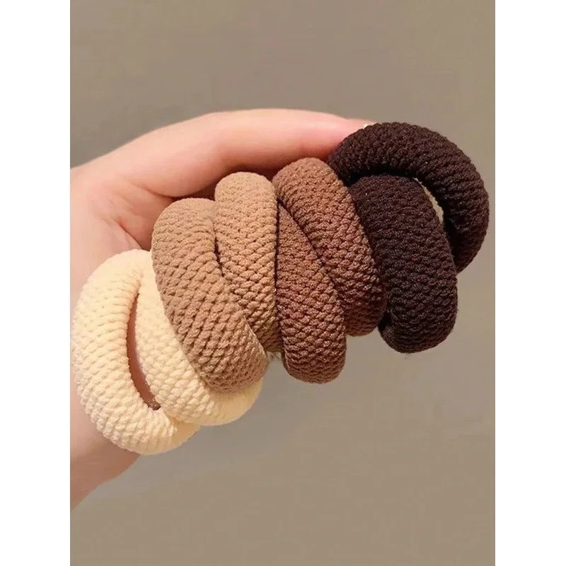 5/10 Mix Color High Elasticity Thickened Versatile Simple Scrunchies, Hair-Friendly (Random Color) Hair Ties Hair Rope