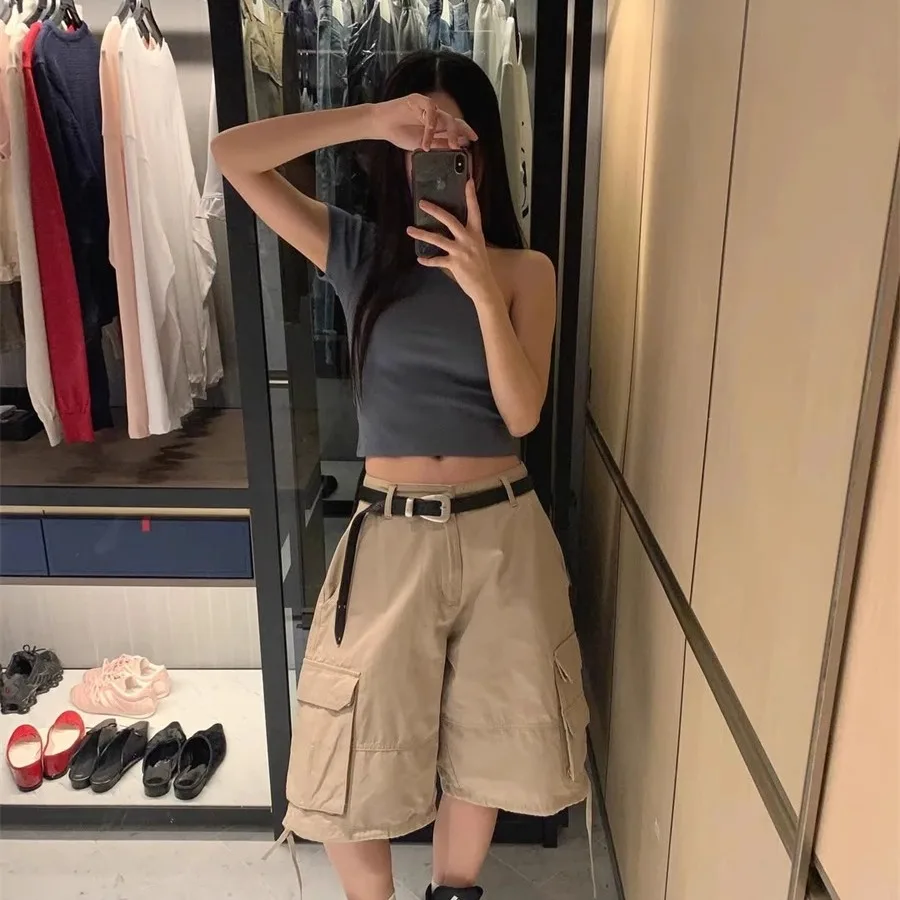 Neutral Sle Workwear Pants Loose Wide Leg Medium Waist Zipper Closure Korean Faion Autumn 2025 Ladies Casual Trousers