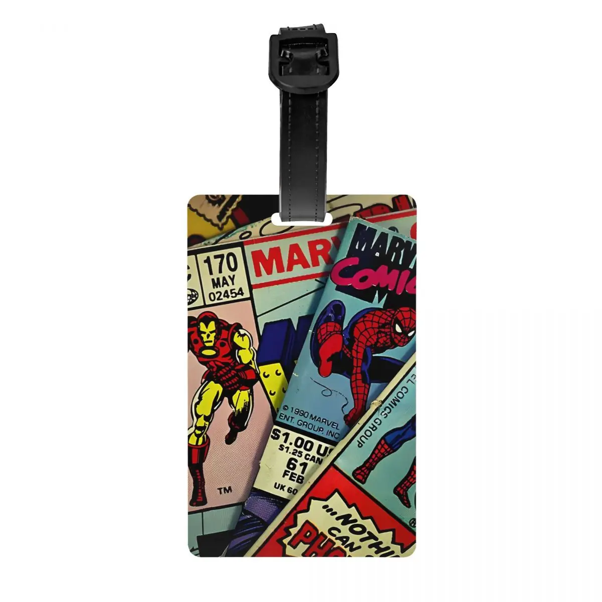 Spiderman Spider verse Superhelden Comics Gepäck anhänger Koffer PVC Reise zubehör halter Gepäck anhänger Name ID Adresse