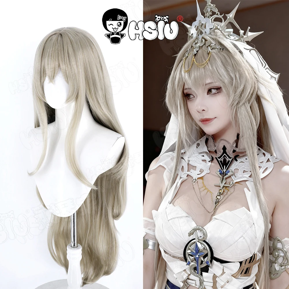 

Bianca‌ Cosplay Wig HSIU 95Cm Mixed Linen Long Hair Synthetic Wig+Wig cap GAME PUNISHING: GRAY RAVEN Bianca‌ Cosplay