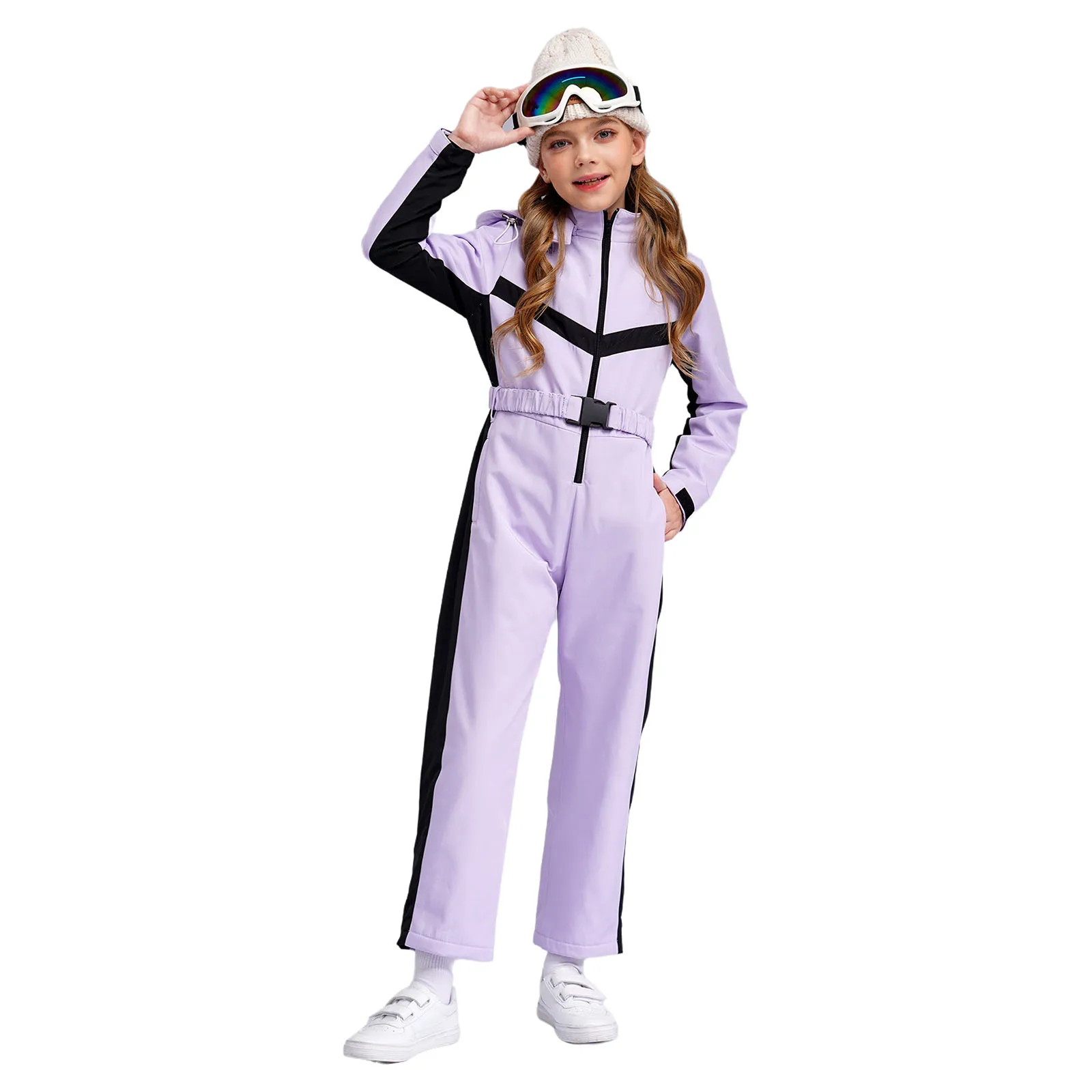 Kids  Boys Girls Snowsuit One Piece Ski Suit Waterproof Winter Snow Suits Overalls Jumpsuit