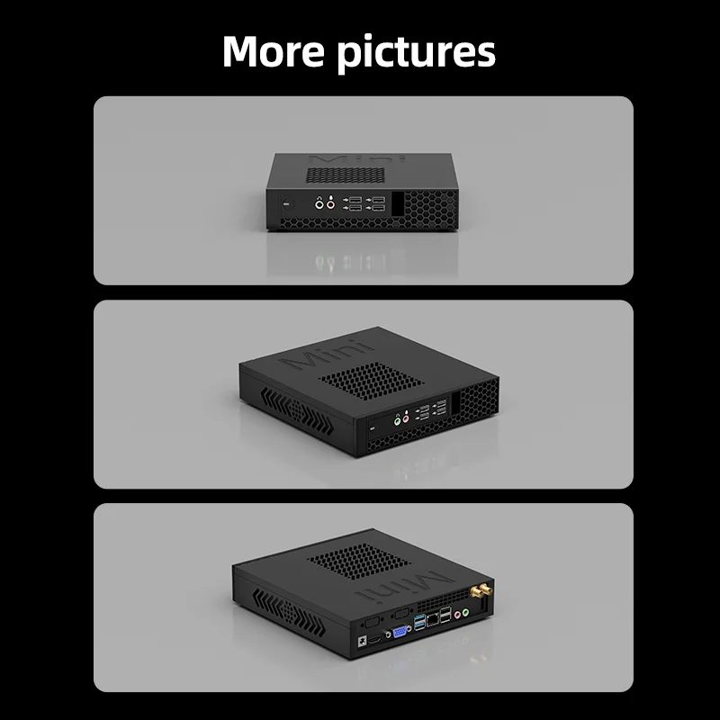 YCTipc MiniPC Intel Core i7 i5 i3 Dual Band WiFi5 BT4.2 8GB 512GB Computadora de juegos de escritorio Mini Pc 2 núcleos 4 hilos