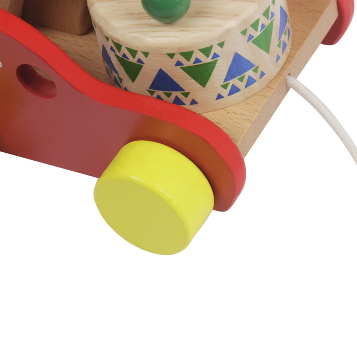 Voiture ours battant en bois, tambour éducatif pour enfants en bas âge, Coordination œil-main, ficelle de traction, cadeau d'apprentissage, voiture ours