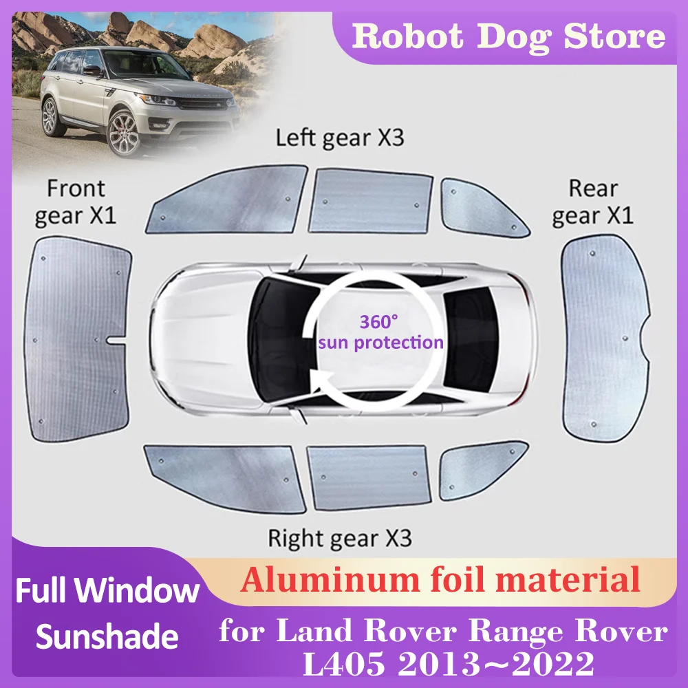 

Солнцезащитные очки с полным покрытием для Land Rover Range Rover L405 2013 ~ 2022,2014 2015 2016 2017 2018 2019 2020 2021 козырек окон, боковая занавеска на лобовое стекло, солнцезащитный козырек, аксессуары