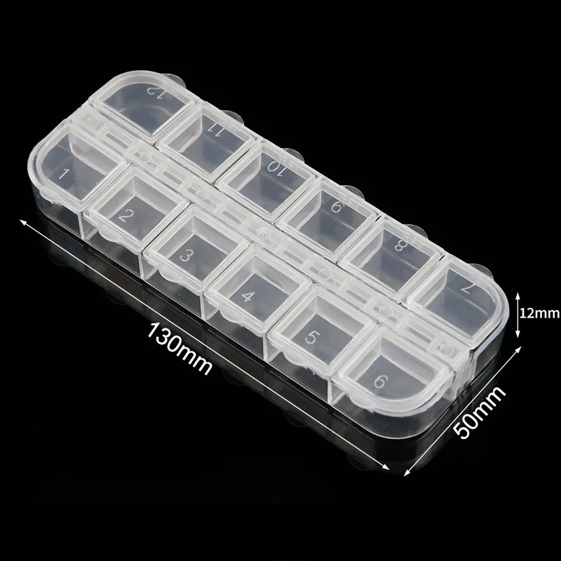 New Weekly Portable Travel Pill Cases Box 7 Days Organizer 12 Grids Pills Container Storage Tablets Vitamins Medicine Fish Oils