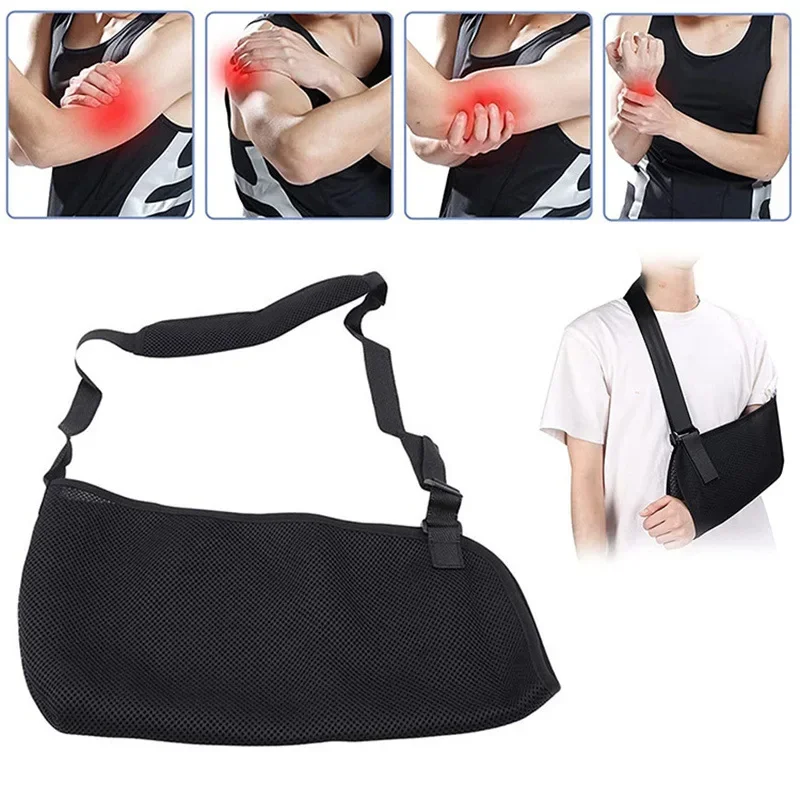 Breathable Arm Sling Adjustable Support Strap Lightweight Immobilizer for Injury Shoulder Elbow Wrist Rotator Cuff Women and Men