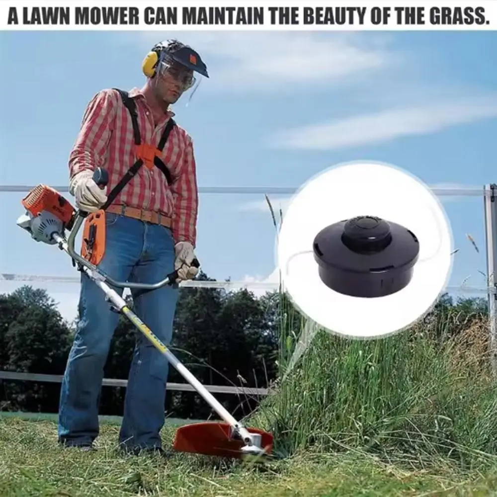 

Time-saving Grass Trimmer Head Replacement High-Efficiency Hardened Plastic Lawn Mower Head Practical Easy To Install