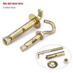 M6 M8 M10 M12 Heavy Duty Wall Bolts Expansion Screw Anchor Hook Water Heater Concrete Jointer Point Tile Carpenter Tools