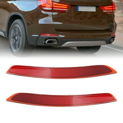 63147290091 63147290092 Car Rear Bumper Reflector For BMW X5 F15 2014 2015 2016 2017 2018 Reflective Strips Brake Warning Lamp