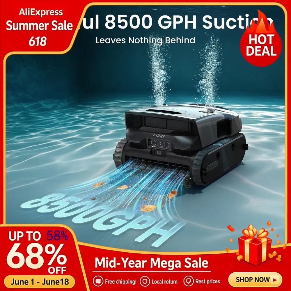 

Scuba V3 Ultra AICognitive Robotic Pool Cleaner amp Skimmer with DualCamera AI Vision, AllinOne Cleaning, 8,500 GPH Sucti Custom
