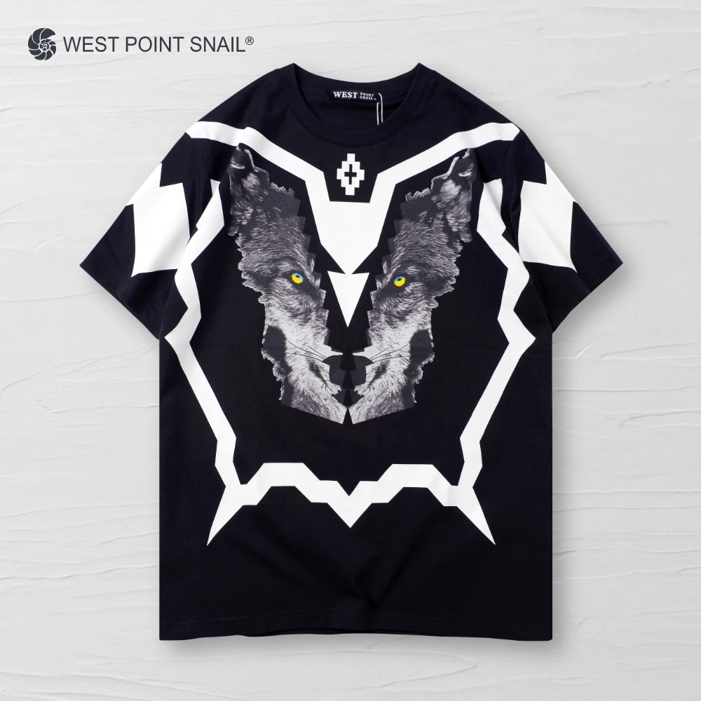 Men Women T-Shirts Wolf Graphic Animals Print Couple Tees Casual Gothic Hip Hop Punk O-Neck Tshirt Broadcloth Short Sleeve Tops