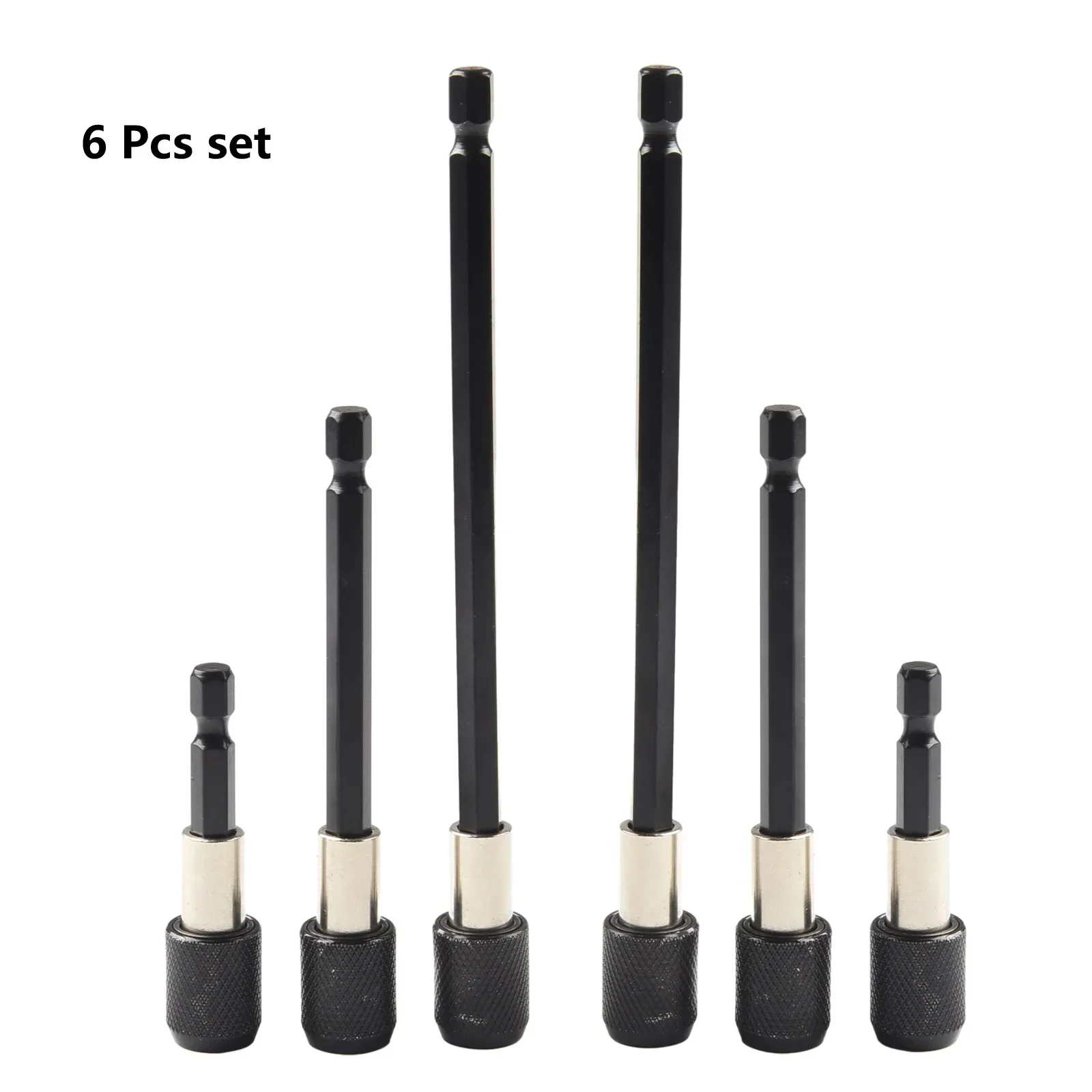 6pcs Connecting Rod 1/4 Inch Hex Shank Quick Release Self Locking Extension Bar For Electric Drill Driver Hand Tools Accessories
