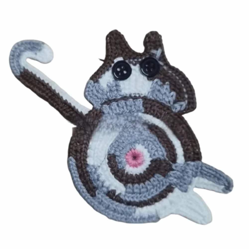 

Cute Cat Butt Coasters Knitted Non-Slip Crochet Drink Mat Absorbent Pads Easy To Clean Cute Cat Coasters Table Protection