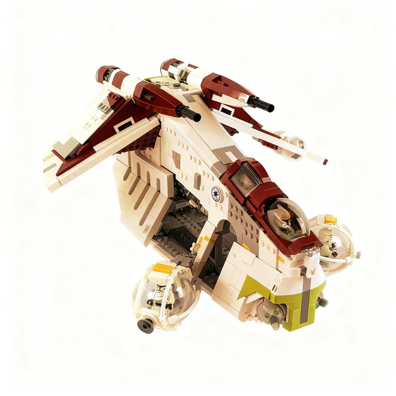 2460pcs MOC Star Battle SW Republic Gunship AOTC Version Model Building Blocks Christmas Gift Display Collection Craft Art Brick