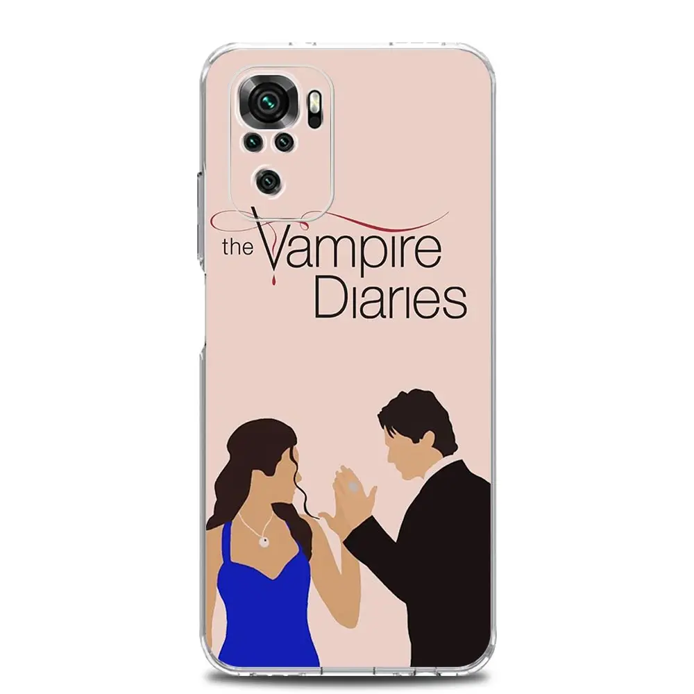 Phone Case For Xiaomi Redmi Note 13 12 5G 9S 9 8 10 11 Pro Plus 4G 9T 13C 12C 10C 9C 9A 7 Pro Cover The Vampire Diaries Damon