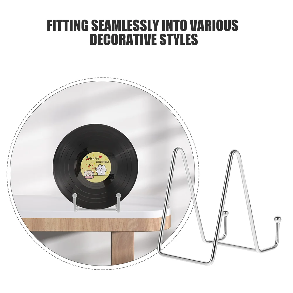 2 Pcs Iron Photo Frame Stand Picture Easel Metal Display Stands Double Plate Holder