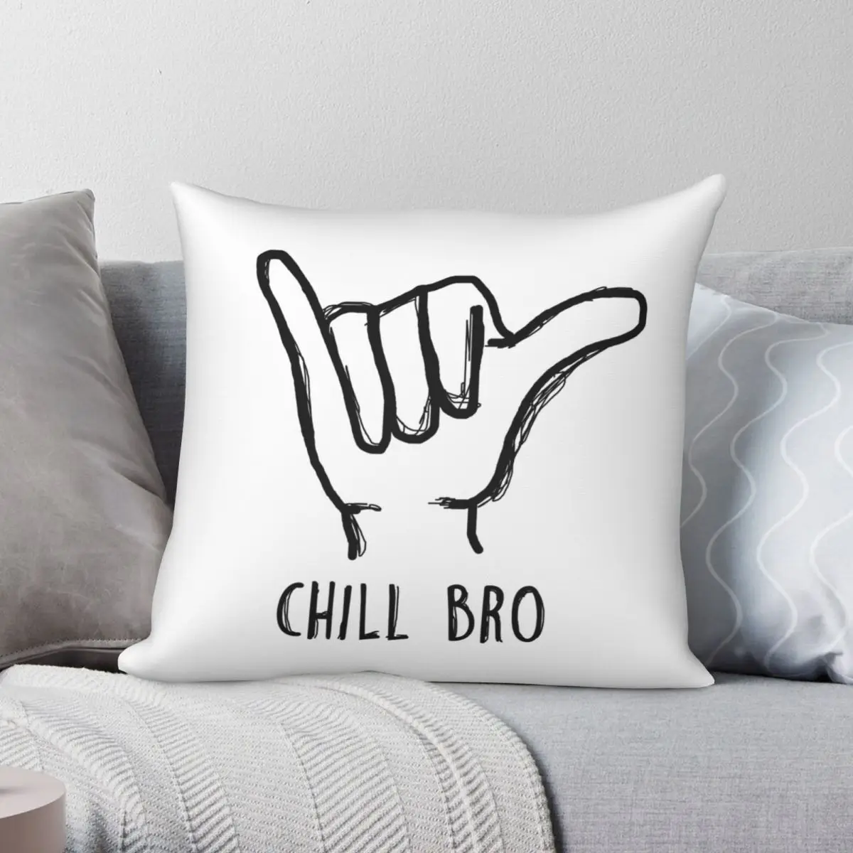 Chill Bro Square Pillowcase Polyester Linen Velvet Pattern Zip Decorative Throw Pillow Case Home Cushion Cover Wholesale 18