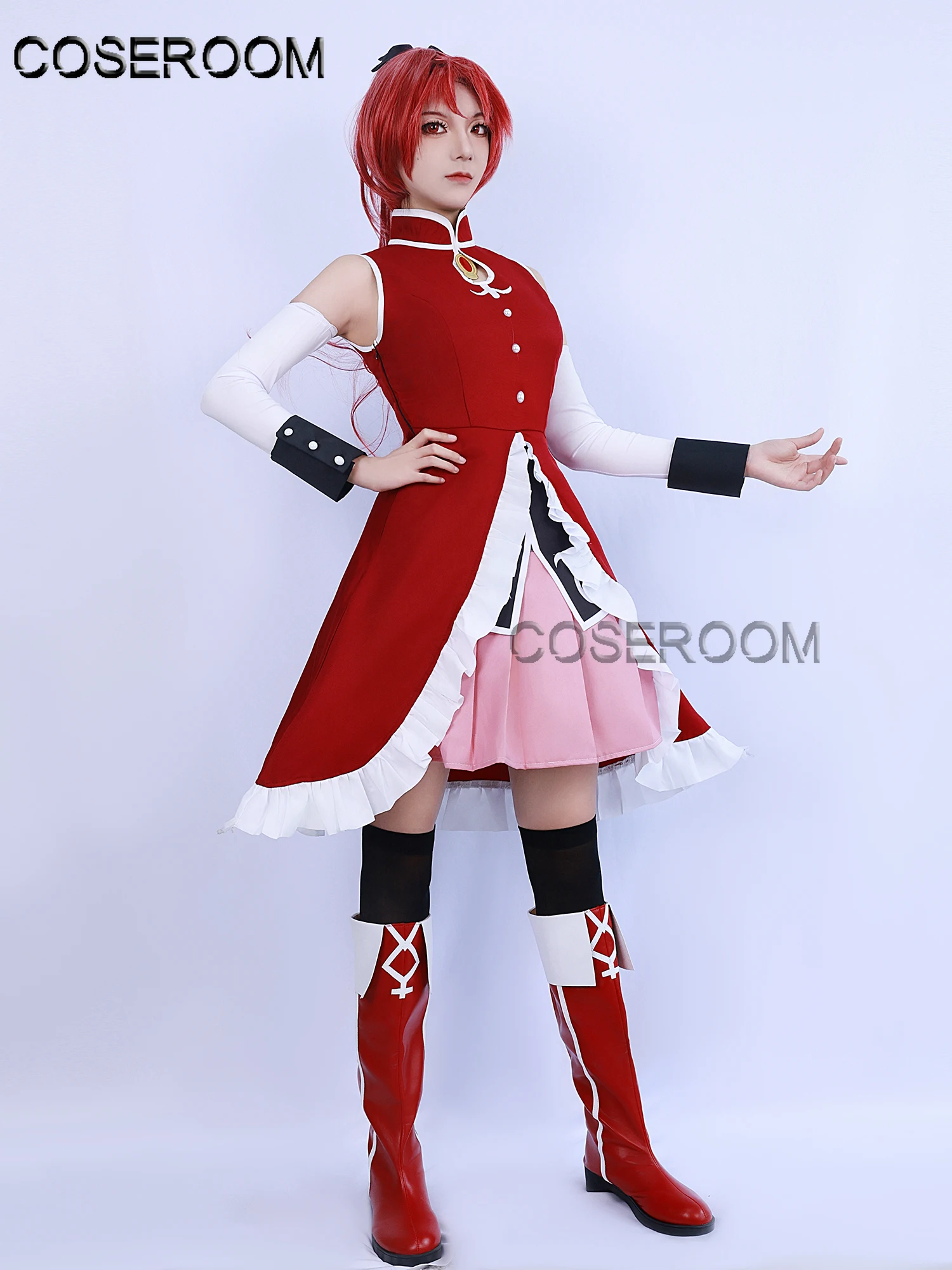 Anime Puella Magi Madoka Magica Kyoko Sakura Cosplay Costume Outfits Women Halloween Carnival Party Role Play Uniform Wig view 3