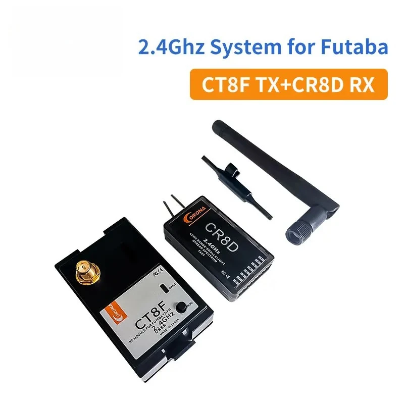 Module radio combiné 2.4G complet CT8F RF et récepteur CR8D V2, Plug and Play pour émetteur RC Futaba Quadcopter