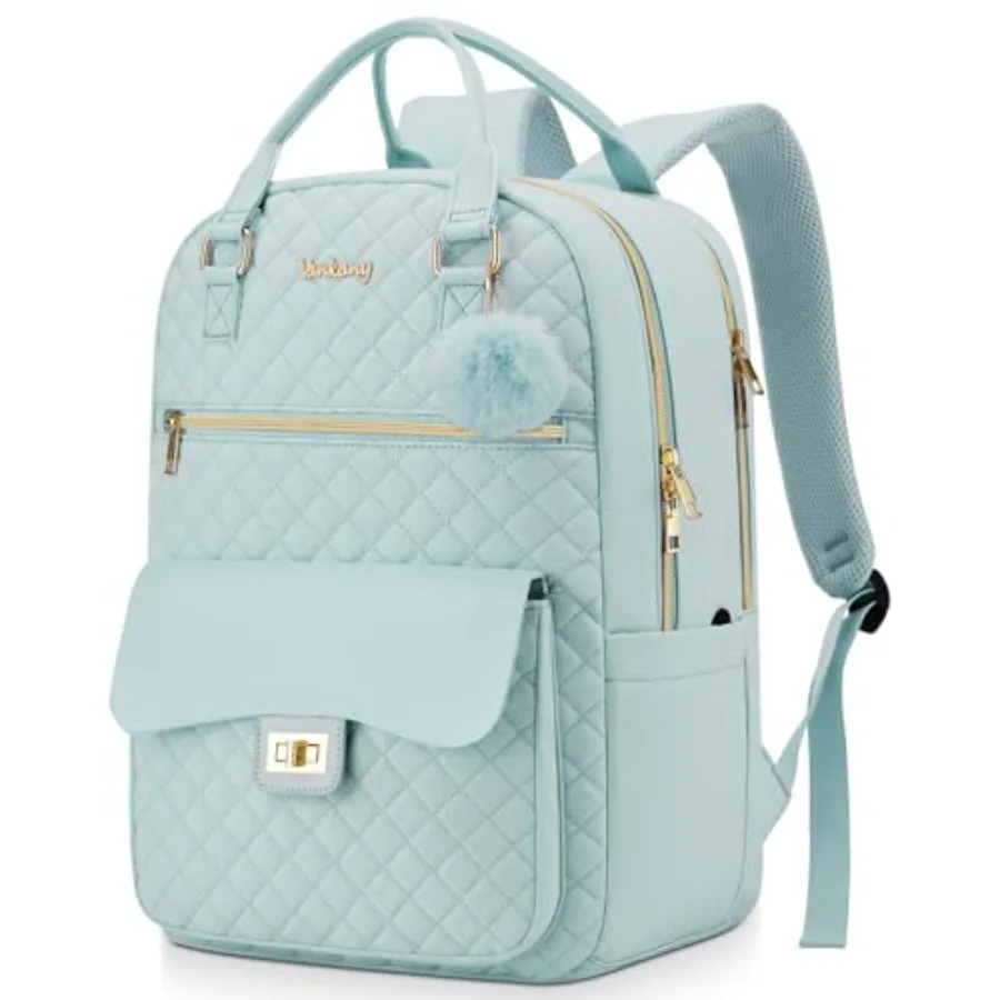 Mochila Estética para Meninas com Porta de Carregamento para Escola, Ensino Fundamental, Médio e Superior, Mochila para Mulheres e Adolescentes