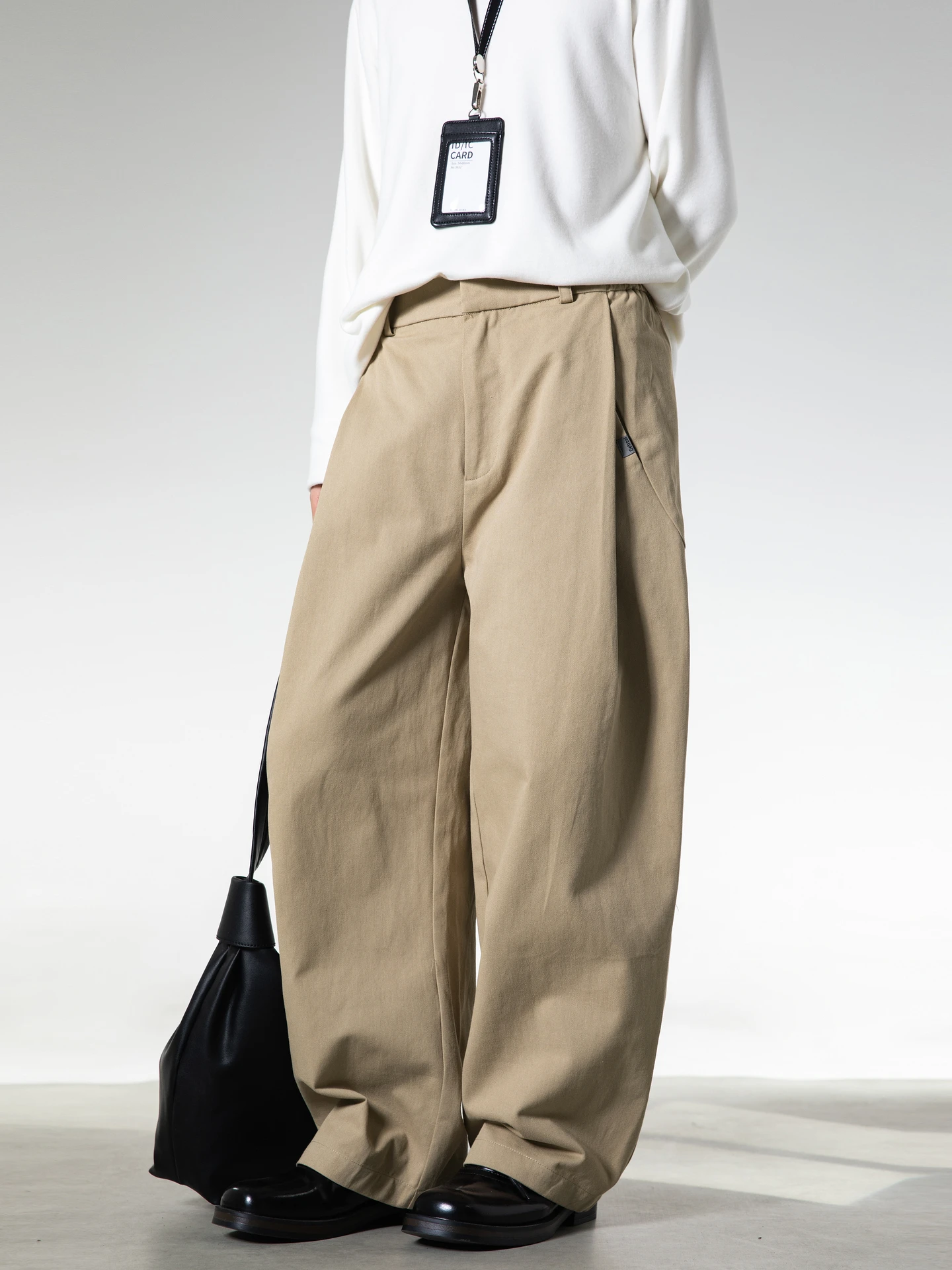 

Retro Straight Leg Workwear Pants Men's Loose Casual Trousers Pure Color Wide Leg Versatile Comfortable Spring Cotton Jeans