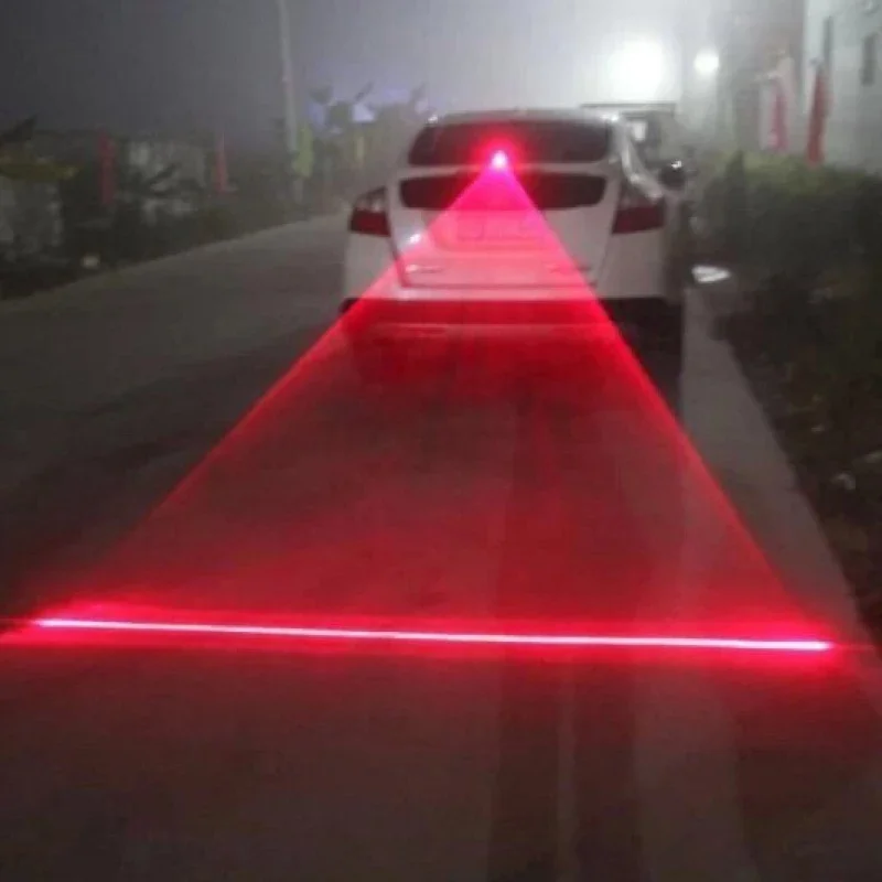 1 Pcs Car Auto LED Laser Fog Light Vehicle Anti-Collision Taillight Brake Warning Lamp Car Parking Brake Light Tail Warning Bulb