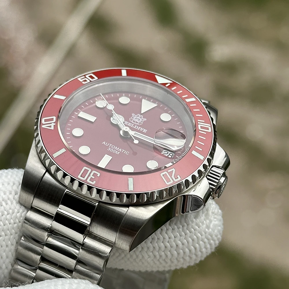 Steeldive ساعة جديدة SD1953C المياه شبح غواص ساعة الرجال 300 متر مقاوم للماء الياقوت الزجاج السيراميك الحافة NH35 التلقائي الرجال الغوص وات