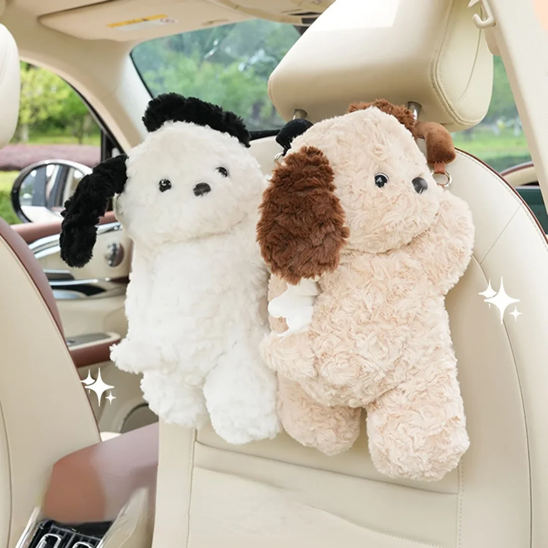 

1pc Universal Car Tissue Hanger Doll Cute Creative Hanging Tissue Holder Plush Vehicle Tissue Case Paper Box