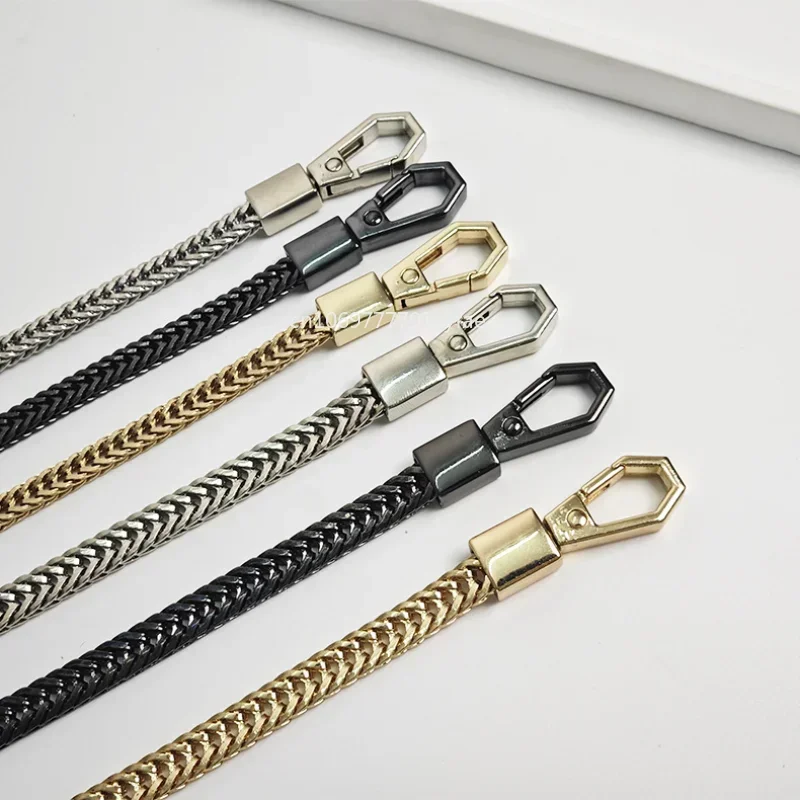 40/100/120cm Snake Bone Chain Gold/Silver/Black Bag Strap Replacement Metal Shoulder Strap Crossbody Bag Chain Bag Accessory