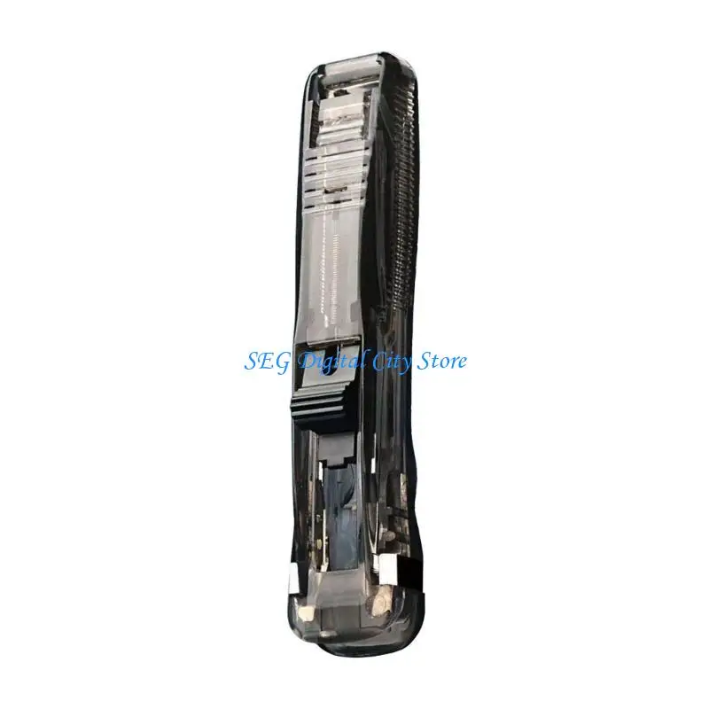 U75B Clam Clip Dispensers Push Stapler Office School Supplies Clamp Stapler Paper Clip Dispenser Desktop Stapler for Students