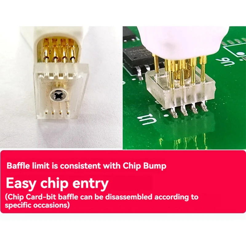 N15R-SOP8 Chip Descargar Burn Escribir Sonda Aguja de resorte Bios Cable gratuito Cable de descarga Cable quemador de chip