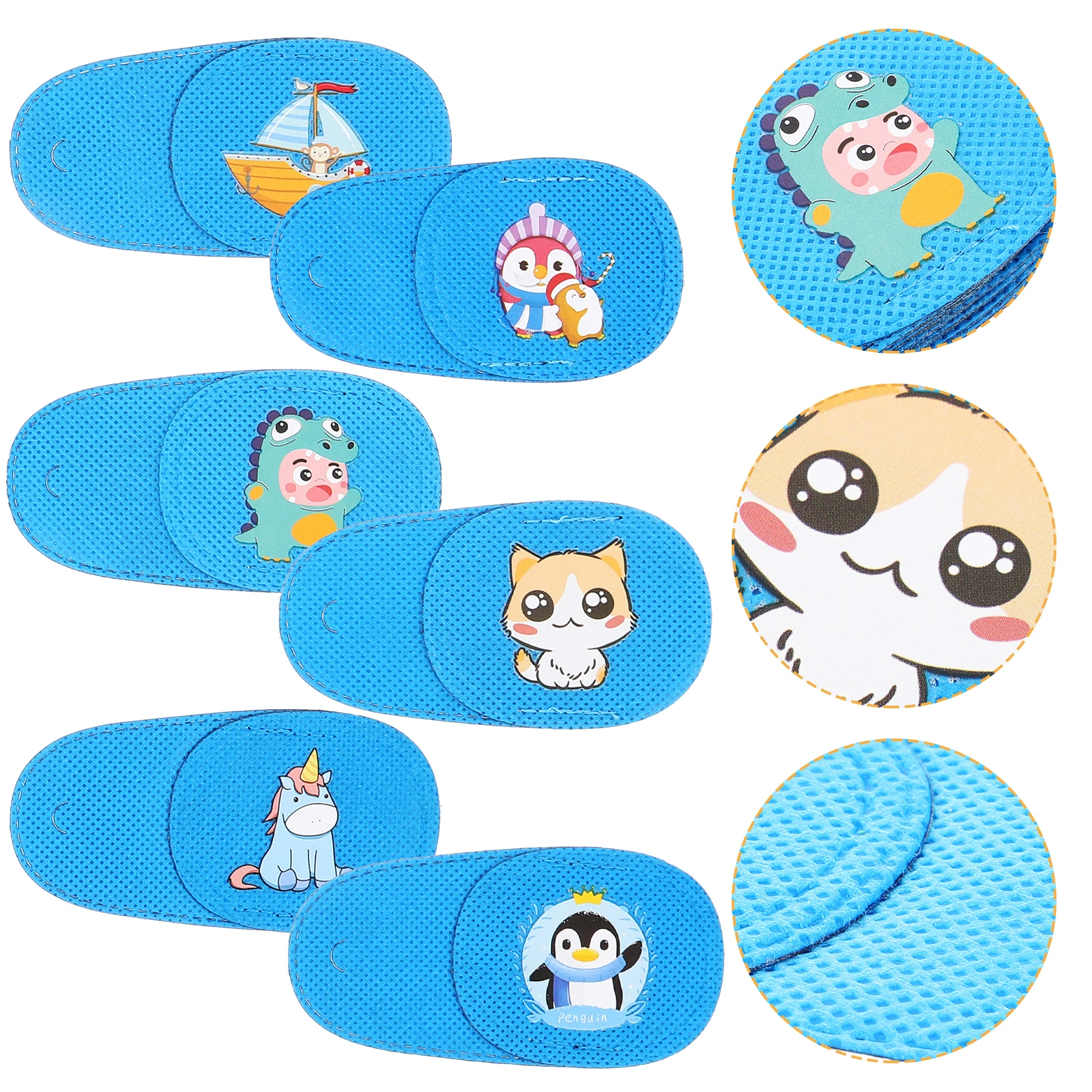 

6 Pcs Correction Eye Mask Patches for Kids Single-eye Full Coverage Polyester Children's Pad