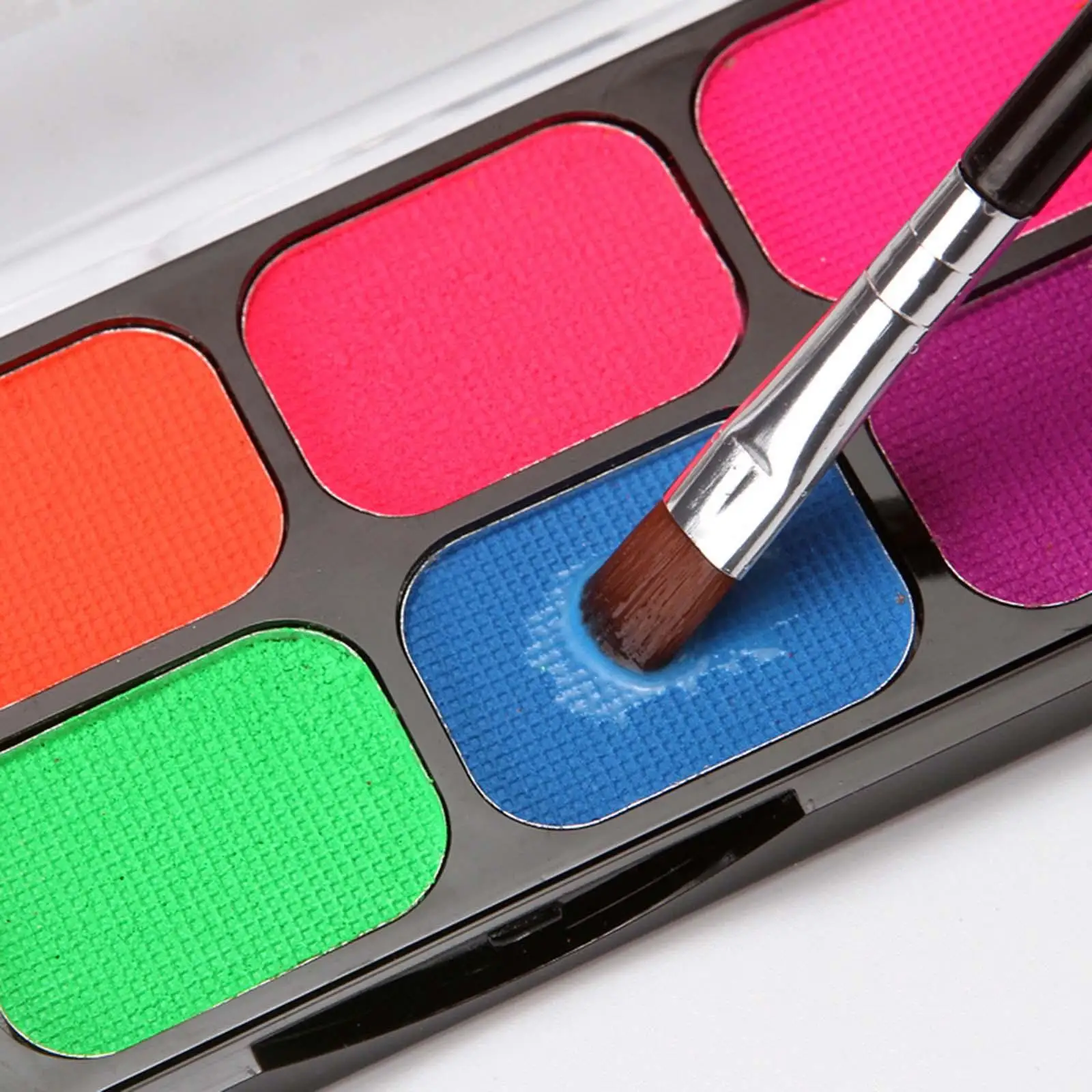 Professional Face Painting Kit with Stencils for Kids Party Body Art Glow Pigment Palette Safe Water Based
