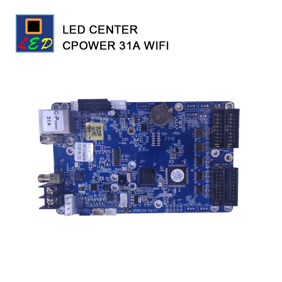 Wirless CONTROL CARD C-POWER 31A LED CENTER is for full color 320*64pixels,with 4096-grade grey-scale