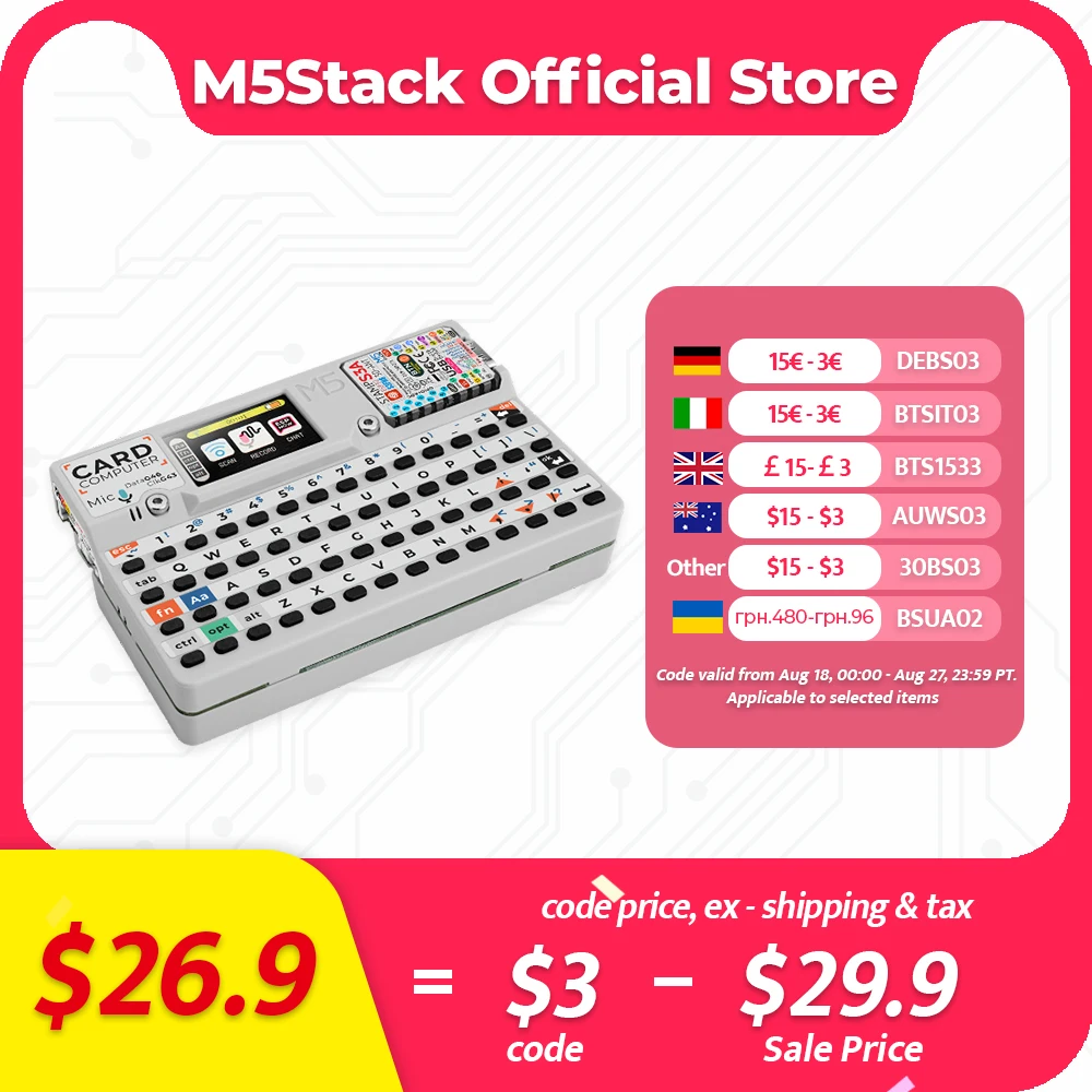 

Официальный кардпутер M5stack с M5stampS3 v1.1